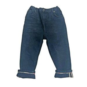 Burberry Dark Wash 100% Cotton Toddler Youth Blue Jeans Pants Kid Child Size 3Y